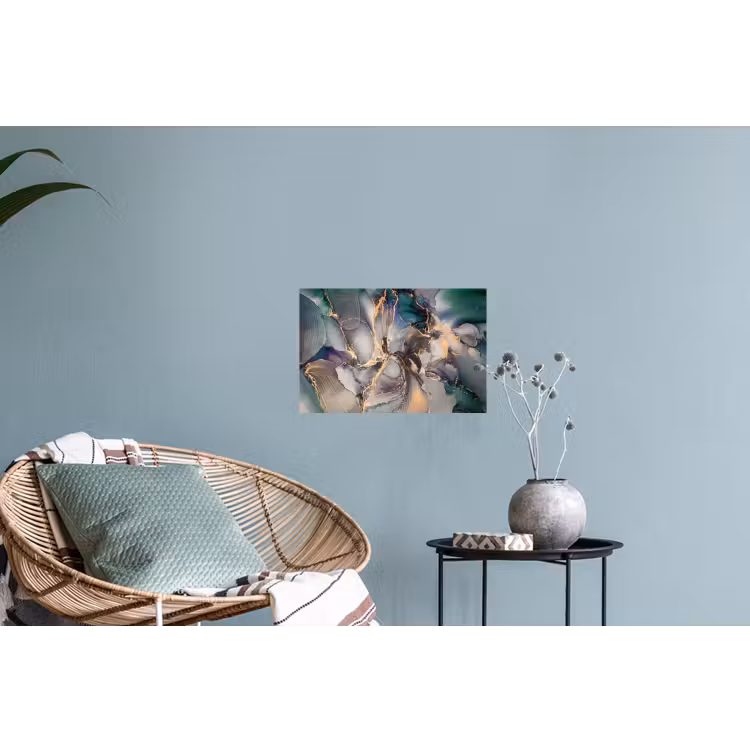 Muursticker - Goud - Blauw - Marmer — 4
