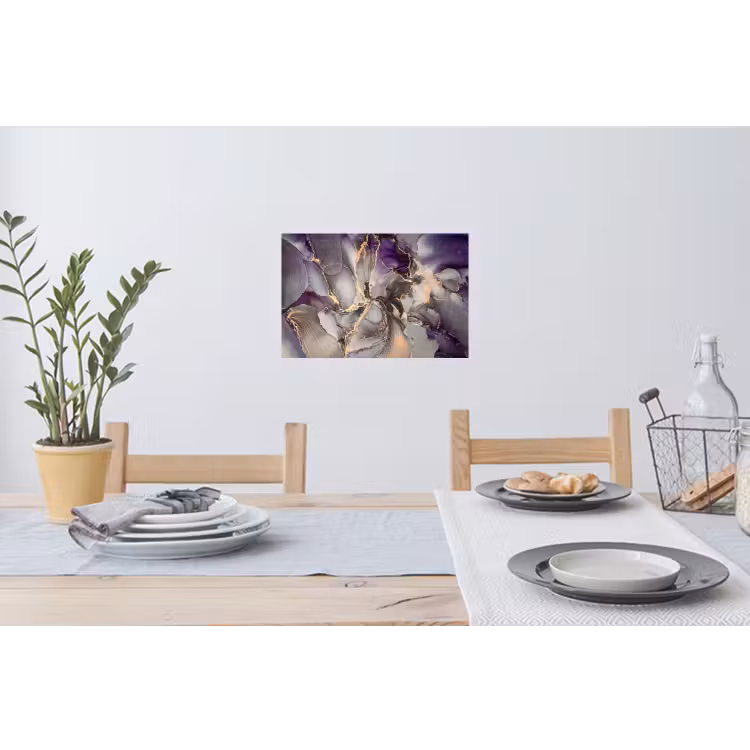 Muursticker - Goud - Paars - Marmer — 3