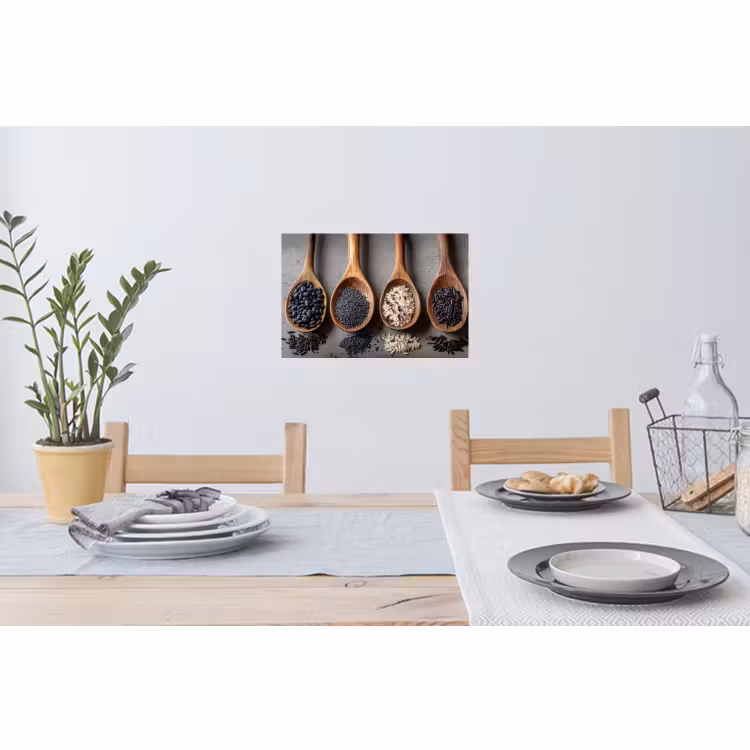Muursticker - Houten - Lepels - Rijst - Zaden — 3