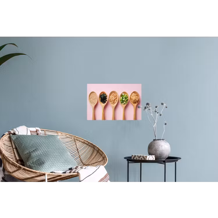 Muursticker - Ingrediënten - Lepels - Hout - Roze — 4