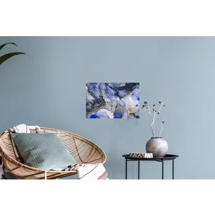 Muursticker - Marmer - Goud - Abstract - Blauw — 4