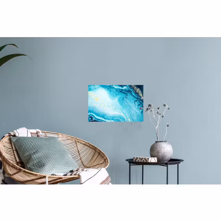 Muursticker - Marmerlook - Blauw - Goud - Luxe - Glitter - Marmer — 4