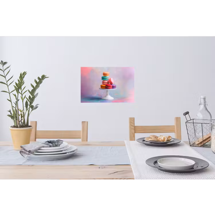 Muursticker - Macarons - Schaal - Pastel - Kleurrijk — 3