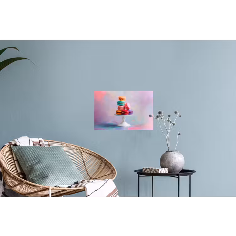 Muursticker - Macarons - Schaal - Pastel - Kleurrijk — 4