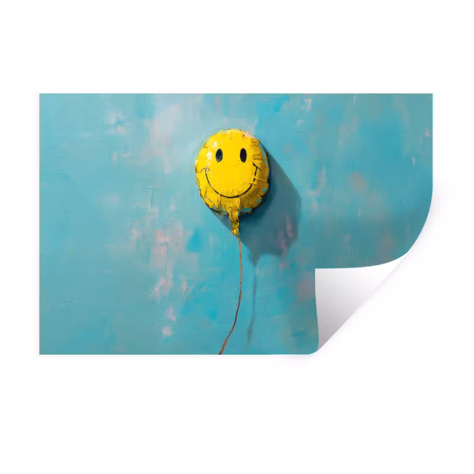 Muursticker - Ballon - Geel - Smiley — 1