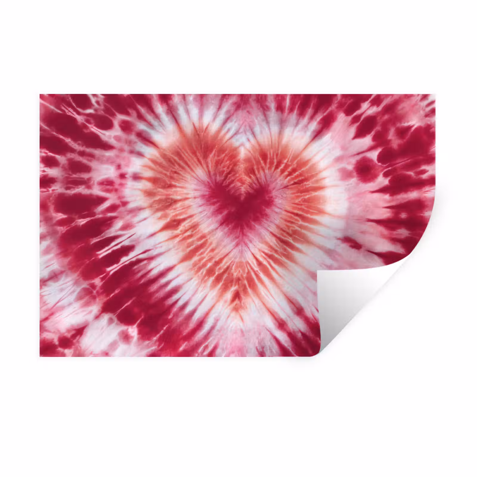 Muursticker - Hartvorm - Roze - Tie dye — 1