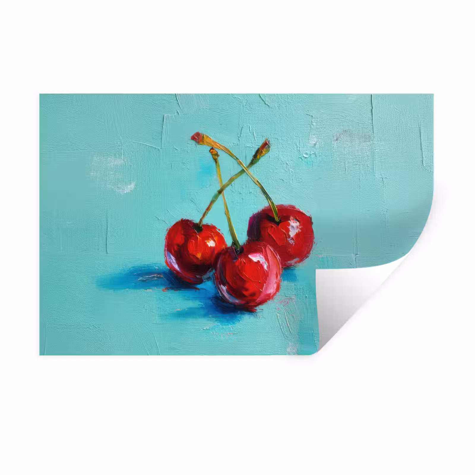 Muursticker - Kersen - Rood - Drie - Geverfd — 1