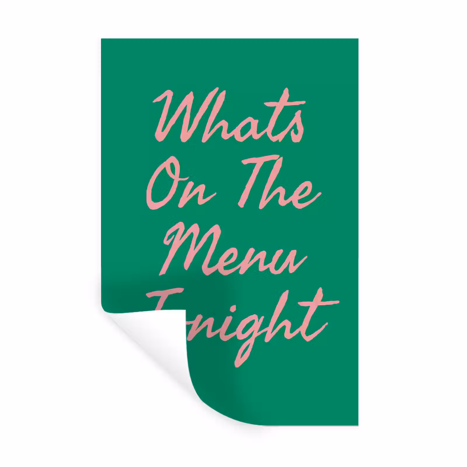Muursticker - Menu - Quote - Roze — 1