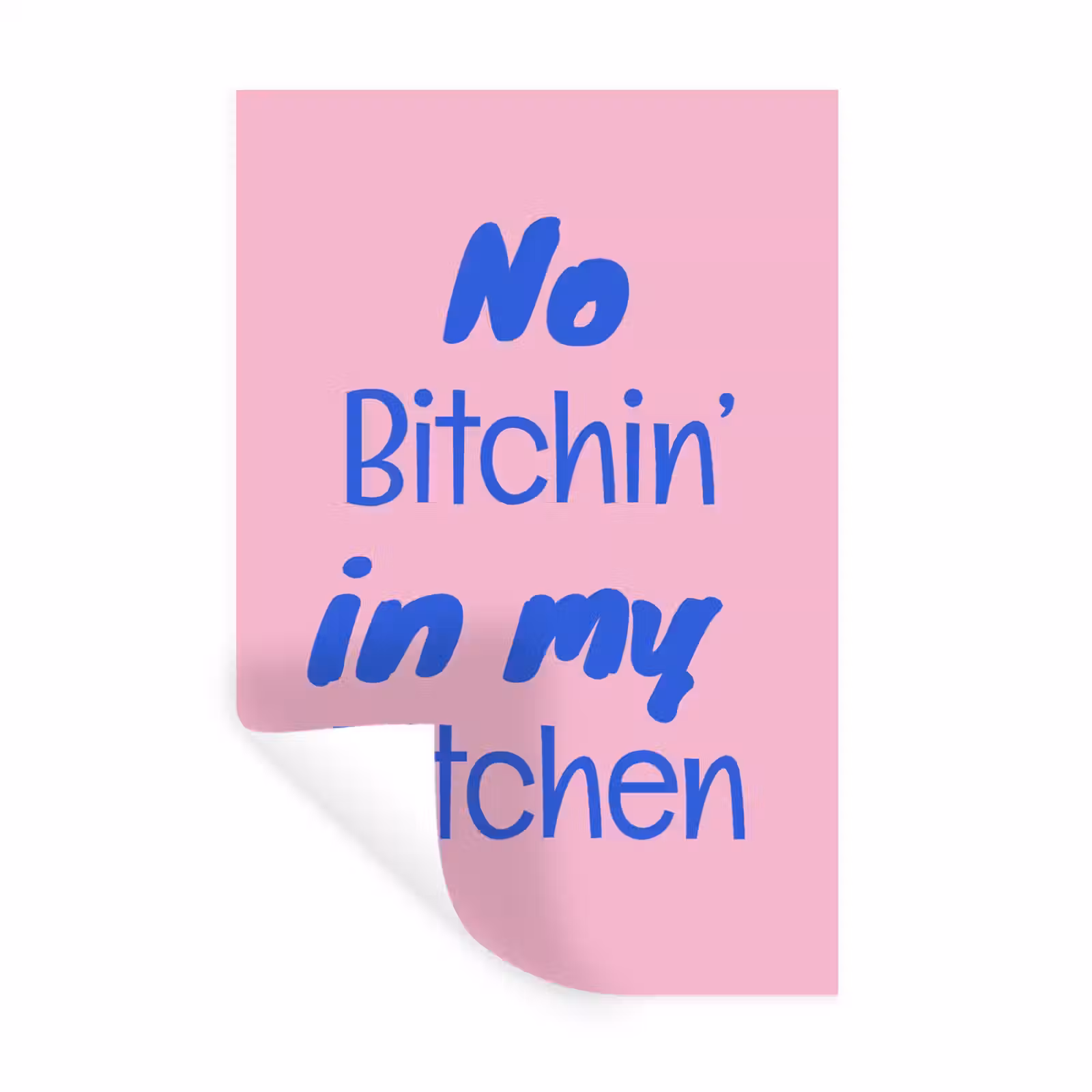 Muursticker - Quote - Blauw - Lettertype - Keuken — 1