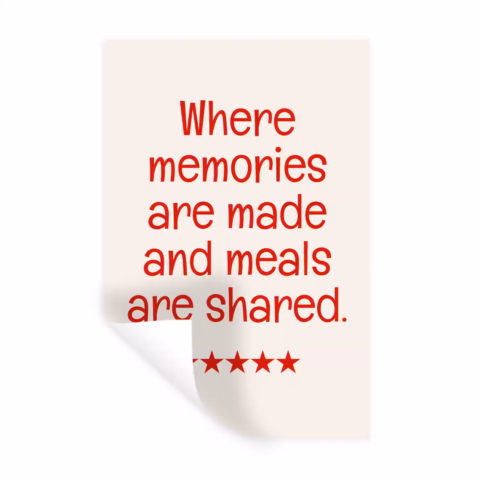 Muursticker - Quote - Sterren - Rood - Memories — 1