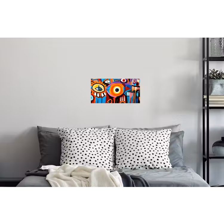 Muursticker - Abstract - Gezicht - Kleurrijk — 5