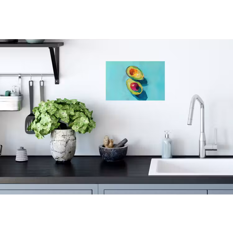 Muursticker - Avocado - Groen - Pit - Schaduw — 2