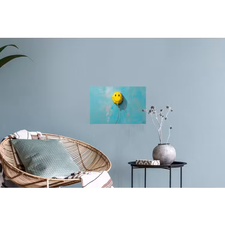 Muursticker - Ballon - Geel - Smiley — 4