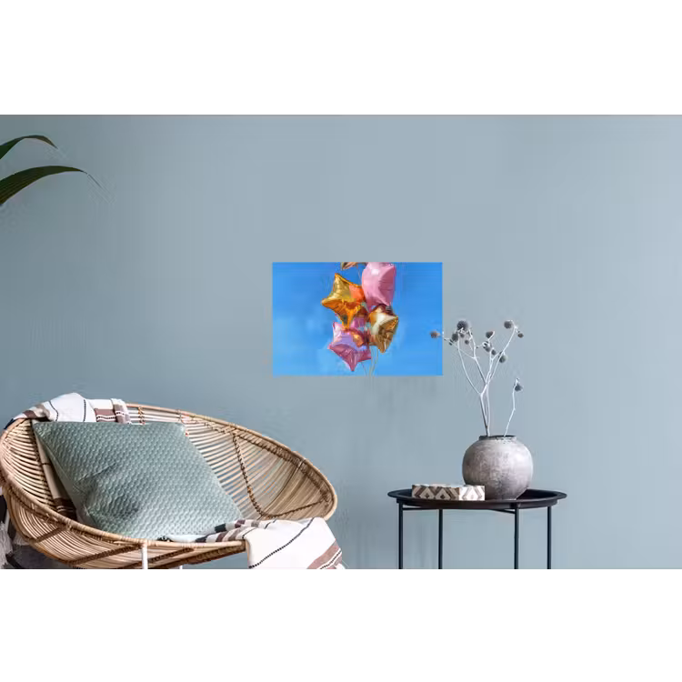 Muursticker - Ballonnen - Goud - Stervorm - Roze — 4