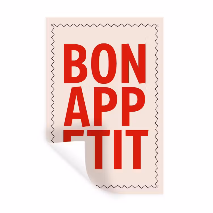Muursticker - Blokletters - Rood - Kartelrand — 1