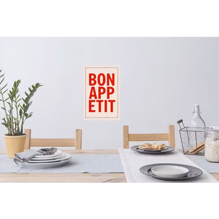 Muursticker - Blokletters - Rood - Kartelrand — 3