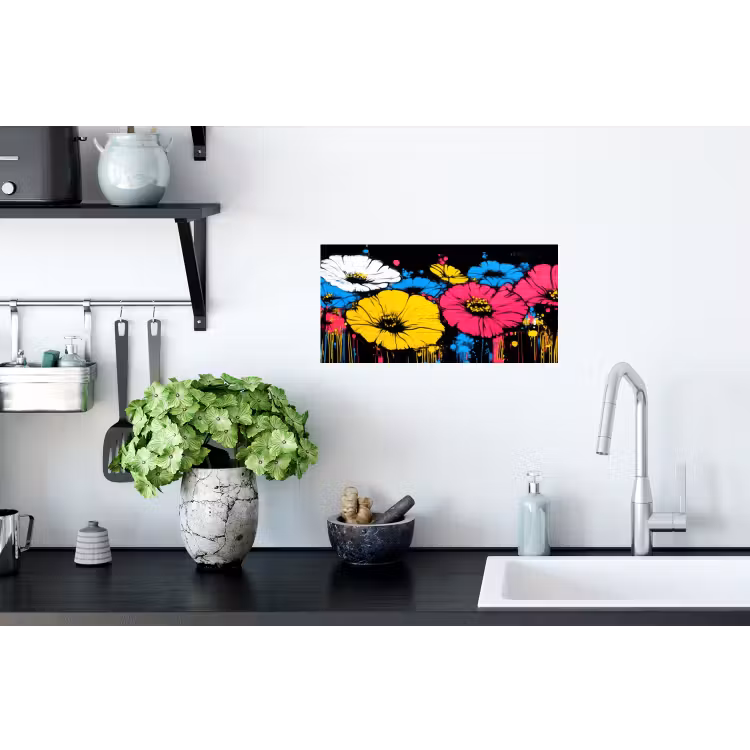 Muursticker - Graffiti - Bloemen - Kleur — 2