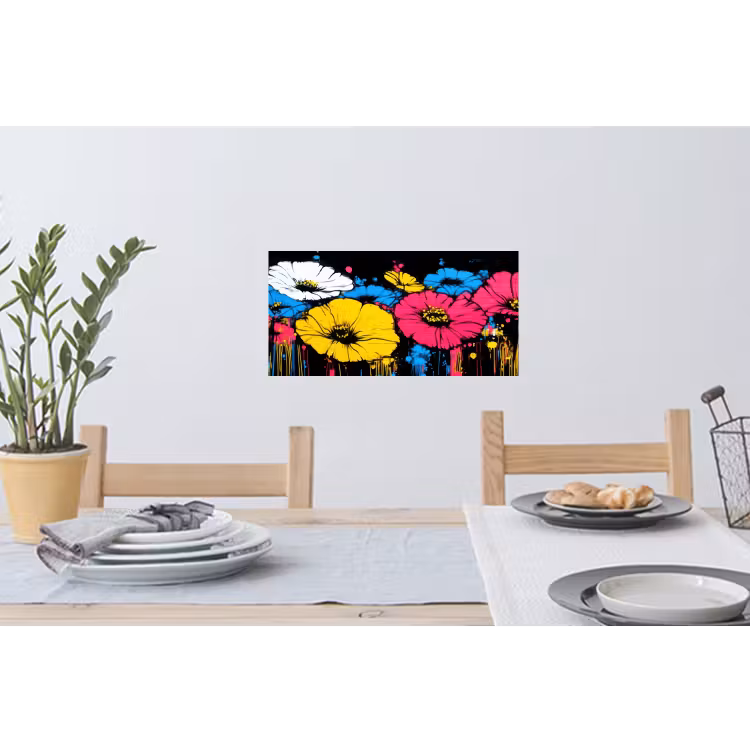 Muursticker - Graffiti - Bloemen - Kleur — 3