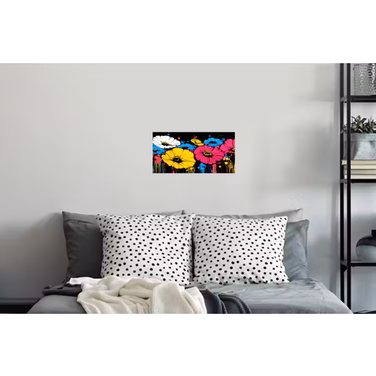 Muursticker - Graffiti - Bloemen - Kleur — 5