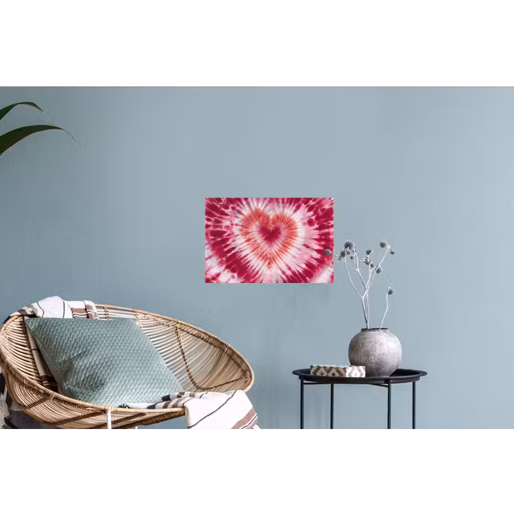 Muursticker - Hartvorm - Roze - Tie dye — 4