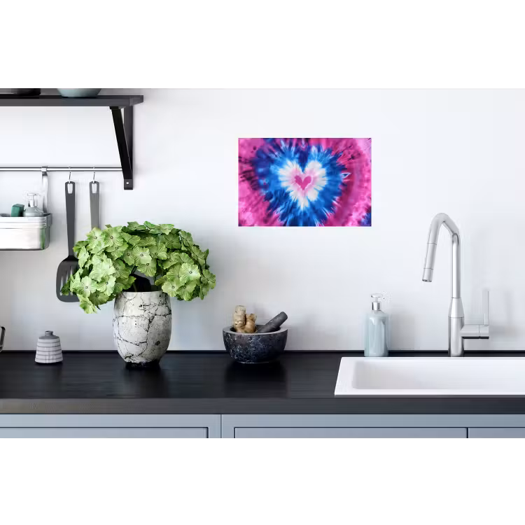 Muursticker - Hartvormig - Tie dye - Paars — 2