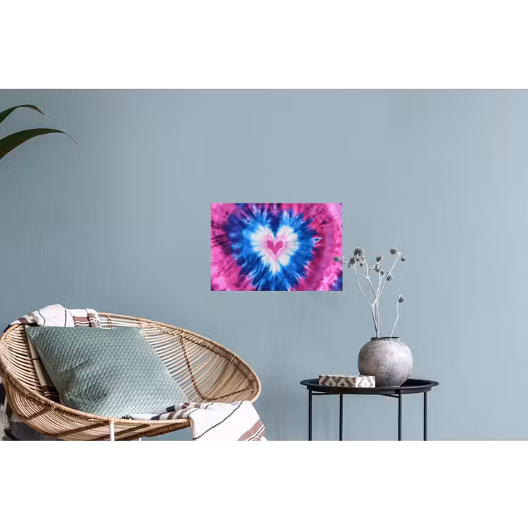 Muursticker - Hartvormig - Tie dye - Paars — 4