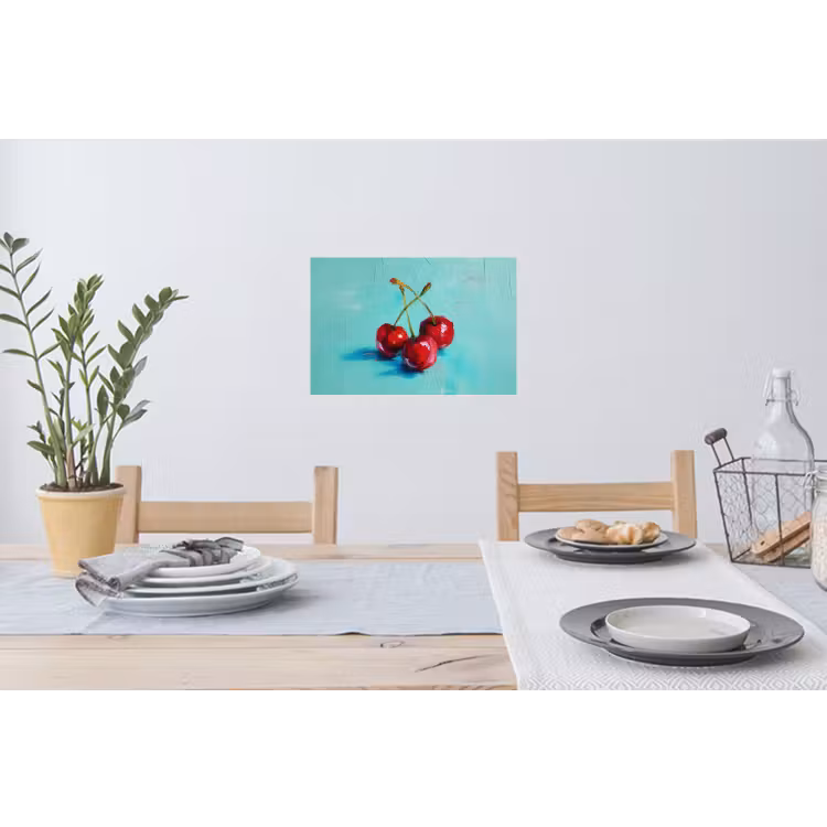 Muursticker - Kersen - Rood - Drie - Geverfd — 3