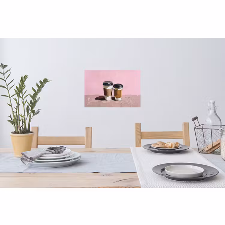 Muursticker - Koffiebekers - Deksel - Verf - Textuur — 3