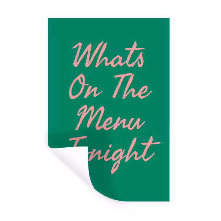 Muursticker - Menu - Quote - Roze — 1