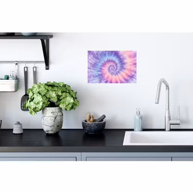 Muursticker - Pasteltinten - Paars - Spiraal - Marmer — 2