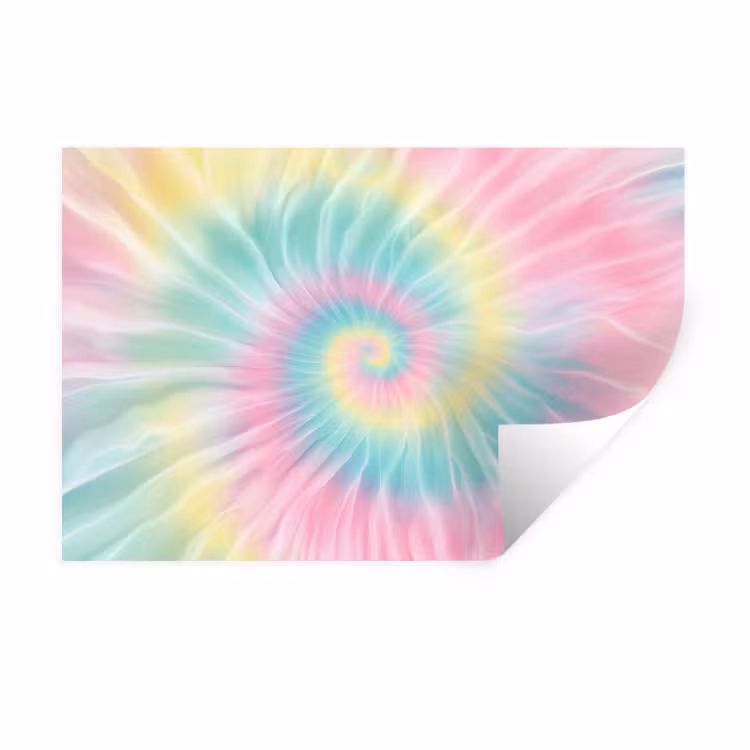 Muursticker - Pasteltinten - Tie dye - Roze — 1