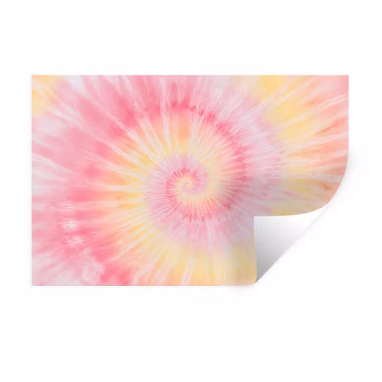 Muursticker - Patroon - Tie Dye - Pasteltinten - Roze — 1