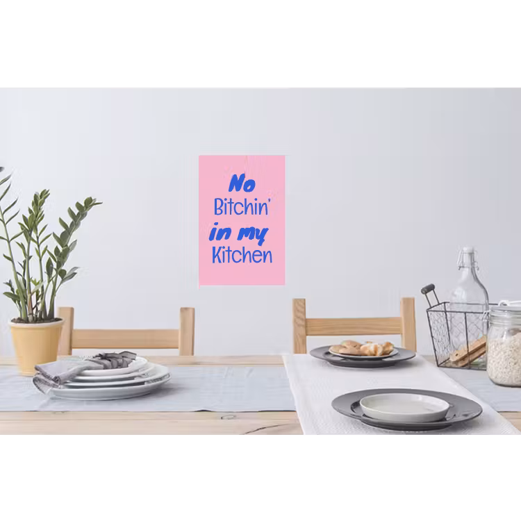 Muursticker - Quote - Blauw - Lettertype - Keuken — 3