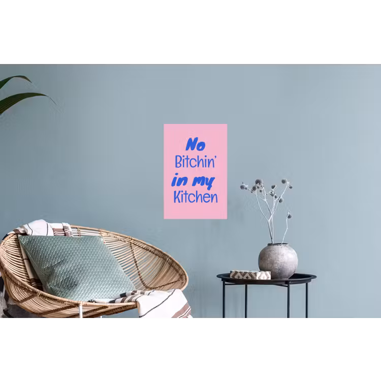 Muursticker - Quote - Blauw - Lettertype - Keuken — 4