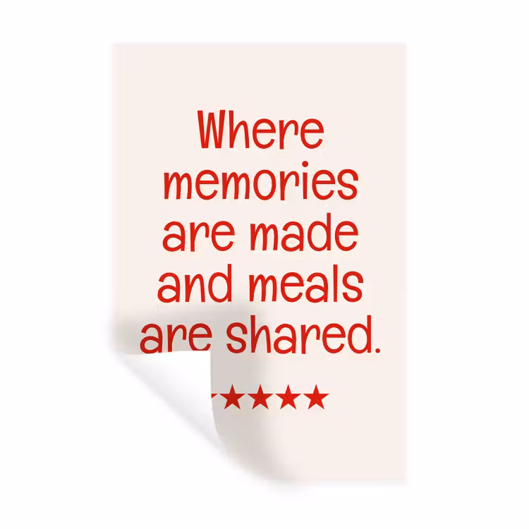 Muursticker - Quote - Sterren - Rood - Memories — 1