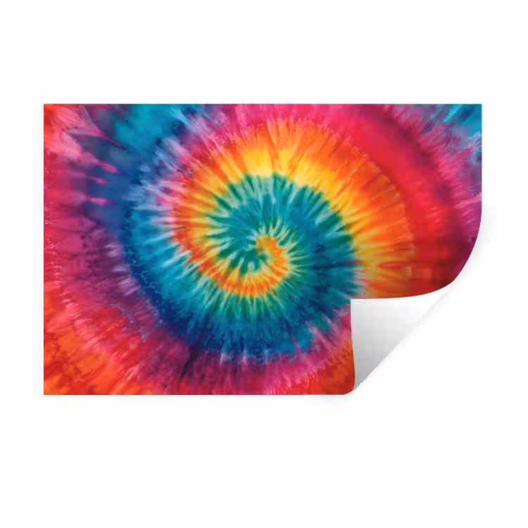 Muursticker - Regenboogkleuren - Tie dye - — 1