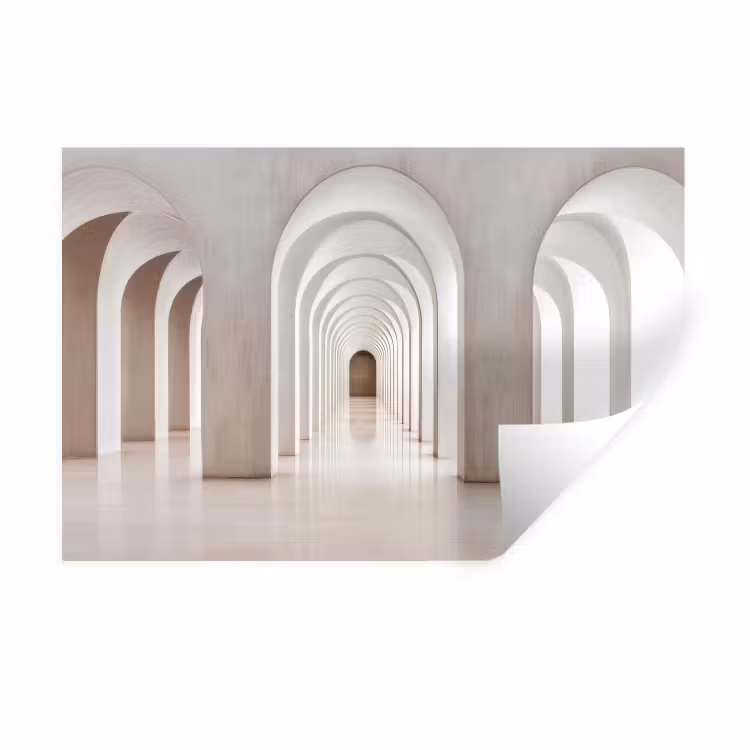Muursticker - Hal - Bogen - Symmetrisch - Modern — 1