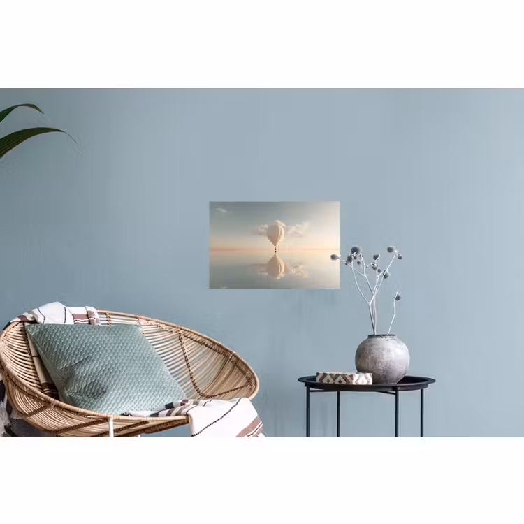 Muursticker - Luchtballon - Wolken - Water - Blauw — 4