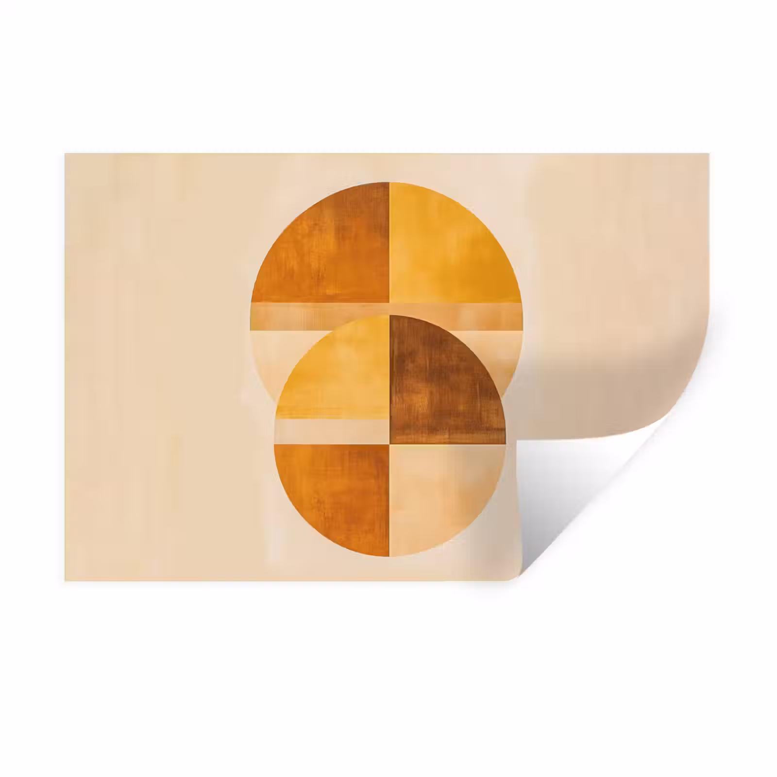 Muursticker - Cirkels - Geel - Minimalistisch — 1