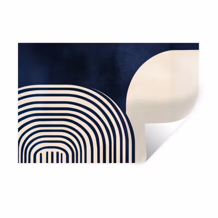 Muursticker - Donkerblauw - Abstract - Lijnen — 1