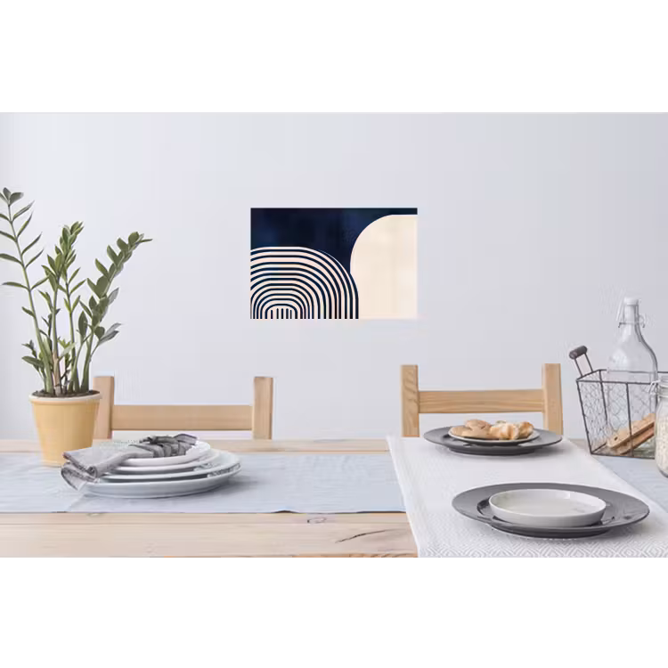 Muursticker - Donkerblauw - Abstract - Lijnen — 3