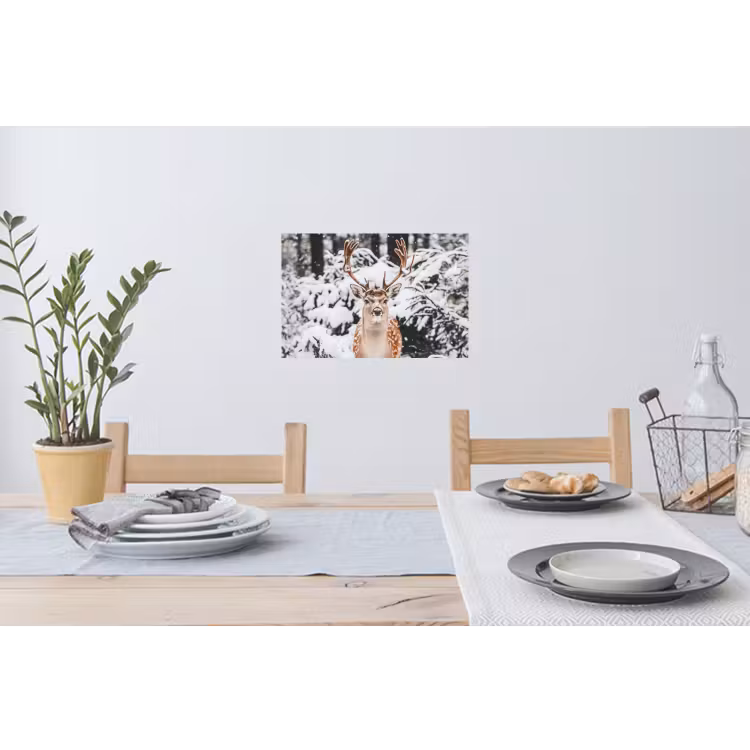 Muursticker - Hert - Sneeuw - Winter - Bos - Dieren — 3