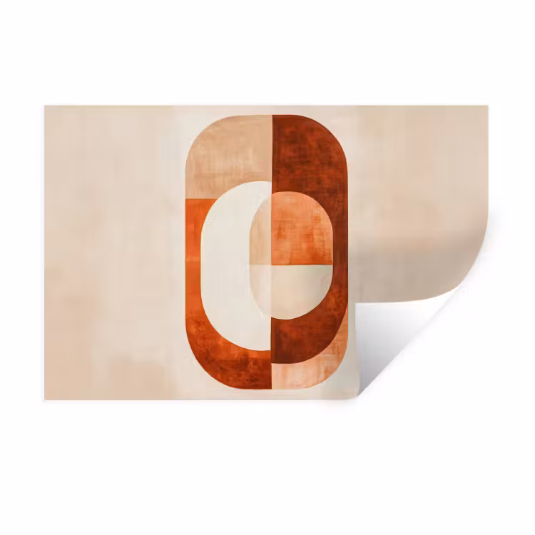 Muursticker - Illustratie - Abstract - Vormen - Rood — 1