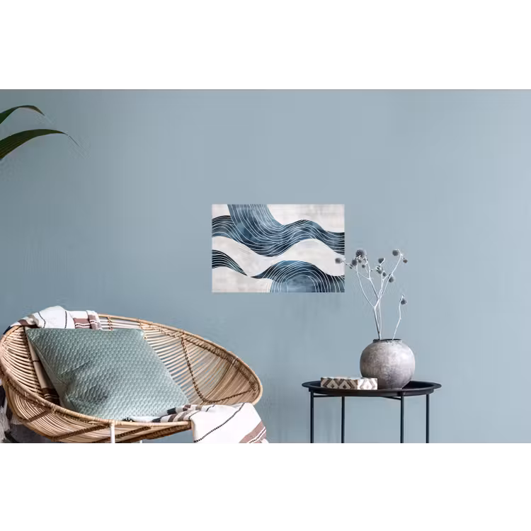 Muursticker - Lijnen - Golven - Abstract - Blauw — 4