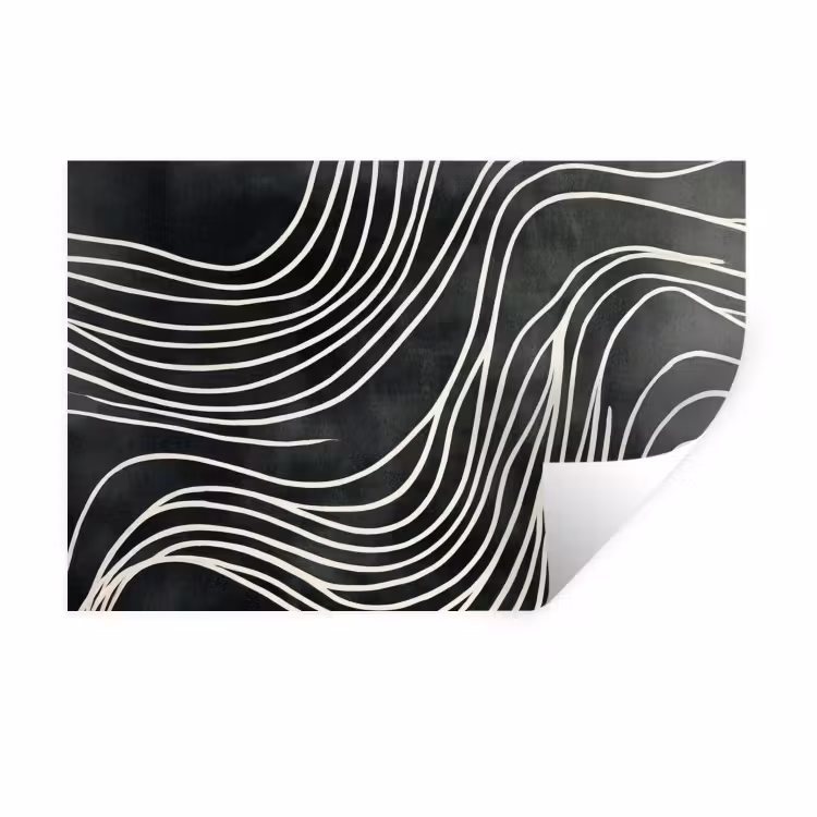 Muursticker - Lijnen - Patroon - Abstract - Wit — 1