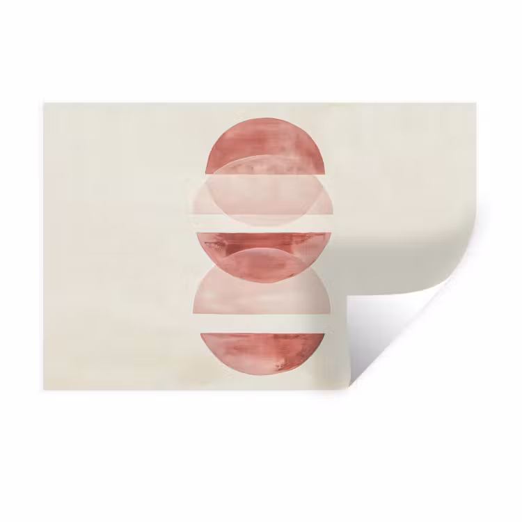 Muursticker - Minimalistisch - Cirkels - Roze — 1