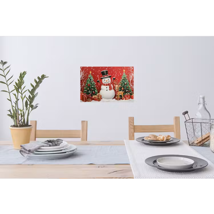Muursticker - Feestvreugde - Winterbos - Kleurrijk — 3
