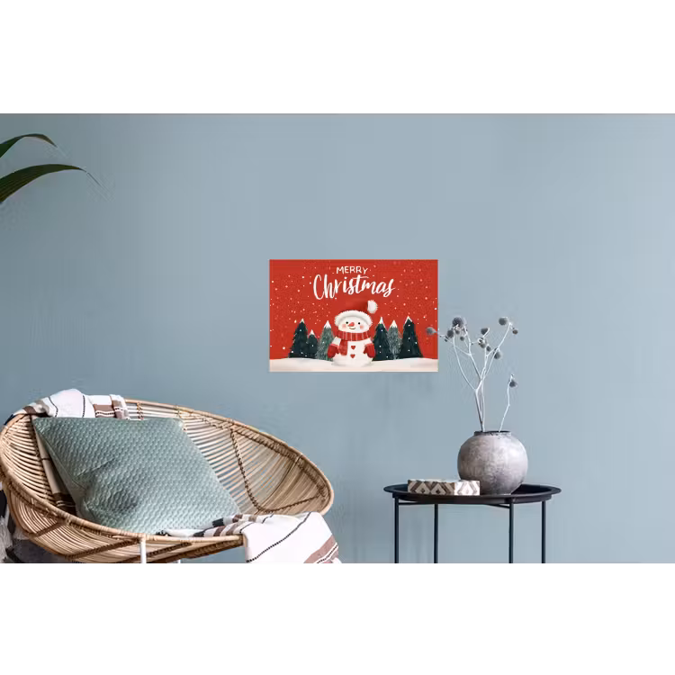 Muursticker - Kerstgroet - Sneeuw - Rood — 4