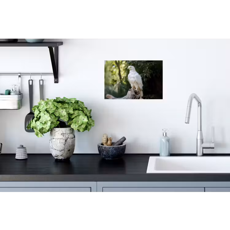 Muursticker - Arend - Hout - Wit - Planten — 2
