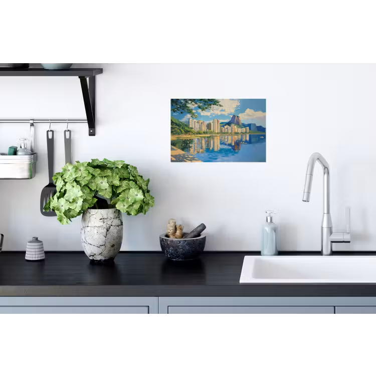 Muursticker - Berg - Skyline - Strand - Water — 2